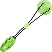 Ezonedeal Dog Toys for Aggressive Chewers Interactive Teething Boredom Stimulating Tug of War Suction Cup Puzzle Indestructible Puppy Rope Enrichment Teeth Cleaning Ball for Small Large Dog (Green)