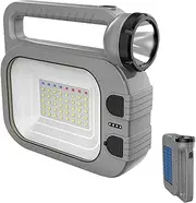 Solar Flashlight, Rechargeable Camping Lantern, 13.39 inches Multipurpose Spotlight Lantern for Fishing Hiking Power Outage Outdoor Night Walking and Backpacking Travel