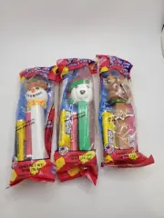 Christmas Pez Dispensers Lot Of 3 Snowman Polar Bear Reindeer Orginal Packaging