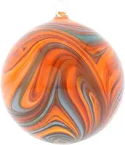 [Glass Of Venice] Murano Glass Chalcedony Christmas Ornament - Rainbow Swirl