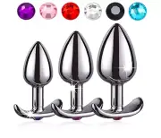 anal metal steel but butt plug dildo huge large anus lubricant handle dong 95