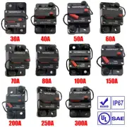 30A-300A Amp Car Boat Circuit Breaker Fuse With Manual Reset Switch DC12V-48V