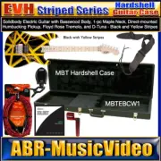 EVH Striped Series Guitar Black & Yellow & MBT Guitar Hardshell Case