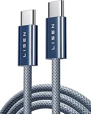 LISEN USB C Cable 1Pack 1M USB C to USB C Cable for iPhone 16 Pro Max USB C, 60W (3.1A) C Charger Fast Charging for Samsung S24/23, MacBook Air Pro 2023, iPad Pro