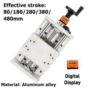 Manual Linear Rail Guide Slide Stage Table 80-480mm Ball Screw Motion +Handwheel