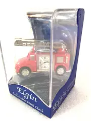 ELGIN Collectible Fire Engine Mini Clock Factory Sealed