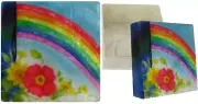 Capiz Shell Trinket Box, 3", Rainbow #2