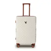 Disney Mickey 66cm Suitcase Luggage Travel Checked Trolley Case Ivory/Tan