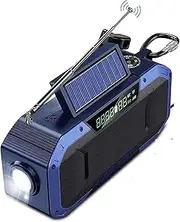 SFLRW Weather Radio 5000mAh, Hand Crank Dynamo Emergency Radio with AM/FM/NOAA, LED Flashlight & Motion Sensor Night Light, Cellphone Charger and SOS Alarm