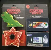 STRANGER THINGS Kitchen Sponges Bundle: VHS Cassette, Dart & Demogorgon / NEW