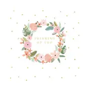 Hammond Gower Thinking Of You Flower Greeting Notecard - 10x10cm