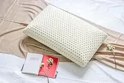 Talatex Upgraded Dunlop Pillow 100% Natural Premium Latex Pillow, No Memory Foam Chemicals, Helps Relieve Pressure, Perfect Package Best Gift with Removable Tencel Cover (Medium, 60 * 40 * 15CM)