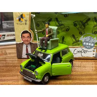 現貨 老周微影 特價 豆豆先生 Mr. Bean Mini Cooper 1/64 人偶 合金模型車 Tomica 多美