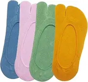 SAFIGLE Women' Breathable Toe Splitting Socks Summer Candy Colors Low Cut Invisible Liner Socks for Ginger Light