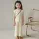 【Baby 童衣】任選 兒童韓版套裝 女童夏季無袖套裝 簡約素色外出服 89074(米白色)