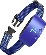 NBJU Bark Collar for Dogs,Rechargeable Anti Barking Training Collar with 7 Adjustable Sensitivity and Intensity Beep Vibration for Small Medium Large Dogs(Dark Blue