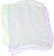 [DEARMAMY] Soft Chiffon Scarves Set 6pcs Boys and Girls Play Scarves Silk Wraps for Women Lightweight Peach Light Blue for Sensory Play