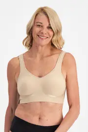 Playtex Comfort Revolution Contour Wirefree Bra - Warm Beige, Size: Medium