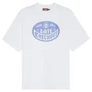 [Late Checkout] White Blue Badge Tee