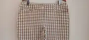 RM Williams Women's Beige Checked Trousers Full Length Pants Size 16 BNWT