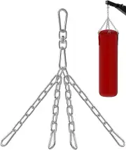 Stainless Steel Punching Bag Hanger with Swivel Chain and 4 Snap Hooks
