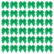 50Pcs 1" Mini Satin Ribbon Bows for DIY Craft Party Decoration Green