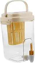 STOBAZA Large Capacity Drink Dispenser with Spigot Filter Cold Water Pitcher for Juice Tea Milk Food Grade Safe Beverage Jug Yellow for Fridge Storage Easy Dispensing