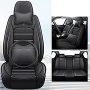 QIOZO Compatible with Car Seat Covers Universal Full Set Accessories for Suzuki Swift SX4 SX4 Sedan Verona Vitara Vitara S Auto Parts/Waterproof/Black luxury version