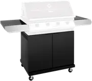 BeefEater 1200 Series Black Enamel 4 Burner BBQ Trolley w/ Side Burner