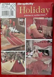 Simplicity Pattern 4784 Christmas Accessories Sewing Craft Project (H)