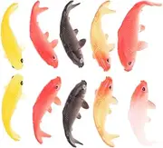 Vaguelly 10 Pcs Miniature Koi Fish Mini Goldfish Figurines Tiny Fish Fairy Gardens Supplies for Furniture Dollhouse Fish Tank Decor