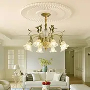 LED Chandelier Warm White 4/6/8-Light 60cm/80cm Luxury European Crystal Unique Design Chandelier French Retro for Bedroom Dining Room 110-240V