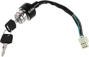 TIDTALEO Ignition Switch with Key for Off Road Vehicles Durable Wire Starter Switch Secure Lock Function for Beach Buggies and Go Karts