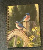 NEW Blue Birds Spiral Bound Notebook Diary Journal by Hautman Brothers