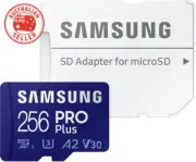 256GB PRO plus Micro SD Memory Card/W Adapter, UHS-1 SDR104, Class 10, Grade 3 (