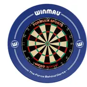 Formula Sports Micro Band 3 Dart Board And Winmau Printed Blue Dartboard Surround Set
