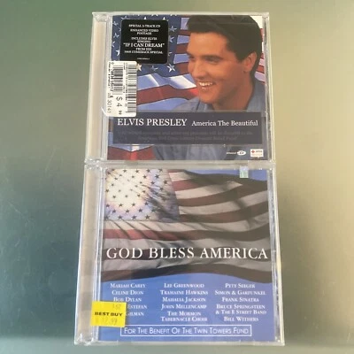 USA CD 2 LOT New & Sealed: Elvis Presley, Celine Dion, Springsteen, Mariah+