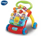 VTech Baby First Steps Baby Activity Centre Walker Toy Durable Fun Learn - Red