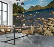 3D Mountain Sea Stones G7735 Wallpaper Mural Self-adhesive Kathy Barefield Honey