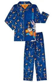 Space Jam Pajamas Set Shirt Pants Tune Squad Bugs Bunny Button Up 4 5 6 8 10 12