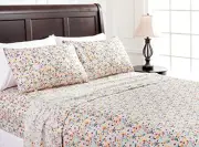 Premium Spring Bloom Floral Printed Twin Bed Sheet Set 3-Piece - Ultra Soft