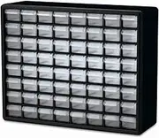 Akro-Mils 10164 64 Drawer Plastic Parts Storage Hardware and Craft Cabinet, 20" x 15.75", Black