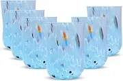 [Gocce di Murano] Set of 6 Eterea Water Glasses, Hand-Blown and Handmade, 300 ml