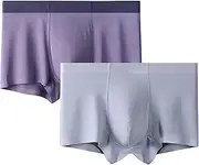 [Maiyifu-GJ] 2 Pack Men's Boxer Briefs Underwear Soft Breathable Stretch Underpants for Men Comfortable Moisture-Wicking Trunks, Color41, 3X-Large, Color41, 3X-Large