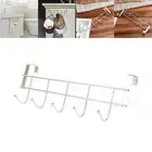 Over Door Coat Hook Hanger Rack Chrome For Bedroom,Hats, Clothes 5 Hooks 24.5 CM