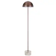 Domez Modern Standing Floor Lamp Light Foot Switch Metal Terrazzo Bronze White Terrazzo
