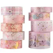 Mystic Gold Washi Tape Set Wide Silver Foil Masking Tape Decorative for Arts