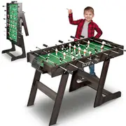 SereneLife Full Size Foosball Table, 48" Foose Ball Set with 2 Mini Footballs, Score Keeper, Solid and Sturdy Legs, Soccer Table for Home, Family, Kids, Adults - Foldable or Standard