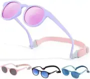 Baby Sunglasses with Strap Polarized Flexible Toddler Sunglasses for Infant Boys