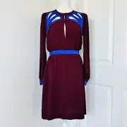 NWT DVF Runway Dress Cutout Long sleeve Size 2 Light Weight Murphy